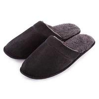 totes Mens Cord Mule Slippers Black Large (UK 10-11)