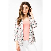 tonal floral soft jacket