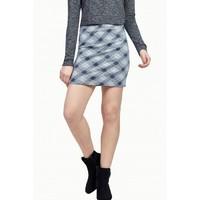 TONAL CHECK MINI SKIRT