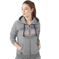 Tokyo Laundry Womens Ellene Space Dye Zip Thru Hoody Mid Grey/White Space Dye