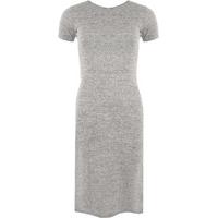 Tonya Side Slit Midi Dress - Grey