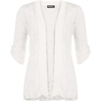 Tori Lace Short Sleeve Cardigan - Cream