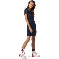 tommy hilfiger dw0dw02002 dress women womens long dress in blue