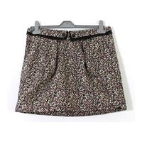 Topshop Size 12 Floral Cotton Skirt with Folded Waist Detail