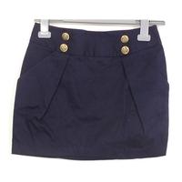 Topshop Size 8 Petite Navy Blue Skirt