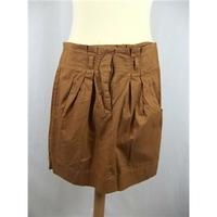 topshop size 8 brown pleated skirt