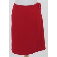 Topshop size 10 red wool blend skirt