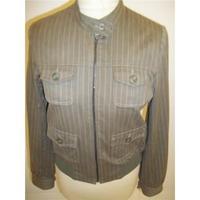 Topshop Khaki Green Cropped Jacket Size UK 8