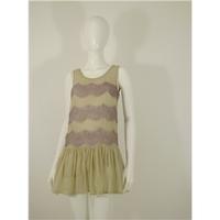 Topshop oyster and purple mini dress with straps size 8