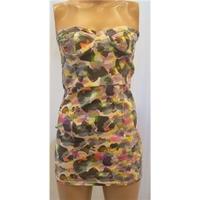 Topshop Petite Size 12 Multicoloured Sleeveless Mini Dress