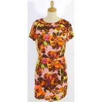 Topshop Size 12 Fluorescent Flowery Shift Dress