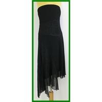 top shop size 8 black strapless cocktail dress