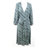 top shop size 14 eucalyptus mint geometric patterned wrap around dress