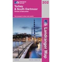 Torbay & South Dartmoor - OS Landranger Map Sheet Number 202