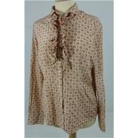 Tom Joule Size 12 Pink Green and Beige Patterned Blouse
