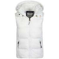 tokyo laundry white fur hood gilet