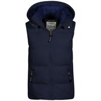 tokyo laundry navy blue fur hood gilet