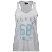 Tokyo Laundry Bianca White Grey vest top