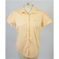 Tommy Hilfiger Orange Cap Sleeved Check Shirt Size 10