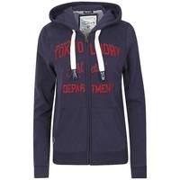 tokyo laundry erin zip up hoodie in navy