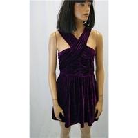 Topshop Size 10 Purple Velvety Dress