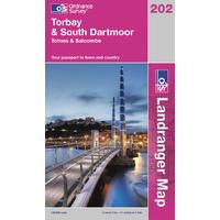 Torbay & South Dartmoor - OS Landranger Active Map Sheet Number 202