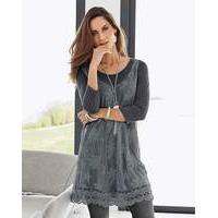 Together Lace Trim Jersey Tunic