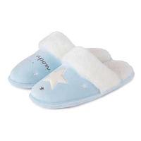 totes Ladies Novelty Slippers Blue Star Medium (UK 5-6)