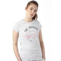 Tokyo Laundry Womens Phoebe Graphic T-Shirt Ice Grey Marl