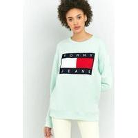 Tommy Hilfiger \'90s Mint Green Logo Sweatshirt, SKY