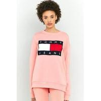 tommy hilfiger 90s pink logo sweatshirt pink