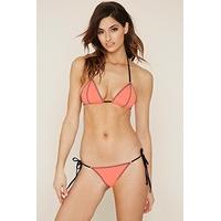 Topstitch String Bikini Bottoms