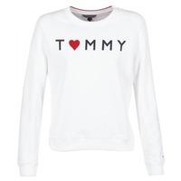 tommy hilfiger tommy logo womens sweatshirt in white