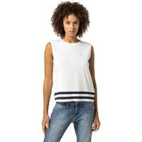 tommy hilfiger dw0dw01697 canotta women bianco womens vest top in whit ...