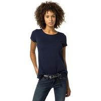 tommy hilfiger dw0dw01689 t shirt women womens t shirt in blue