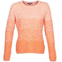 tommy hilfiger ophira multi clr c nk swtr womens sweater in orange