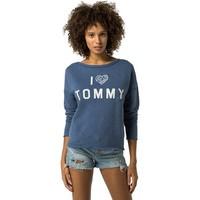 tommy hilfiger dw0dw01800 sweatshirt women blue womens cardigans in bl ...