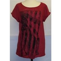 Top shop - Size: 14 - Red - Short sleeved shirt