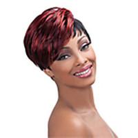 top quality mix colorbugundyblack fashion short straight wig womans sy ...