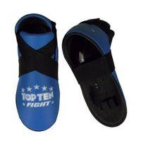 top ten kicks fight semi contact foot protector blue m