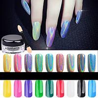 top quality 1gbox rainbow shinning mirror nail glitter powder perfect  ...