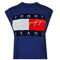 TOMMY JEANS Flock Crop T Shirt