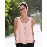 together layered chiffon top