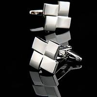 toonykelly fashion silver plated square men shirt cufflink button1 pai ...