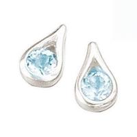 Topaz Set Silver Earrings