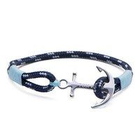 Tom Hope Silver and Light Blue Anchor Bracelet