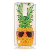 TPU IMD Material Pineapple Pattern Painted Relief Phone Case for LG K10/K8/K7/K4