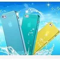 TPU Transparent Soft Cover Case for iPhone 5/5S (Assorted Colors)