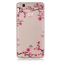 tpu imd material plum flower pattern slim phone case for huawei p9 lit ...