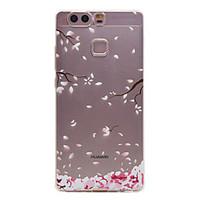 TPU Material Color Plum Flower Pattern Soft Phone Case for Huawei P9/P9 Lite